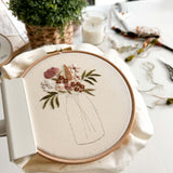 Vibrant Vase Embroidery Pattern