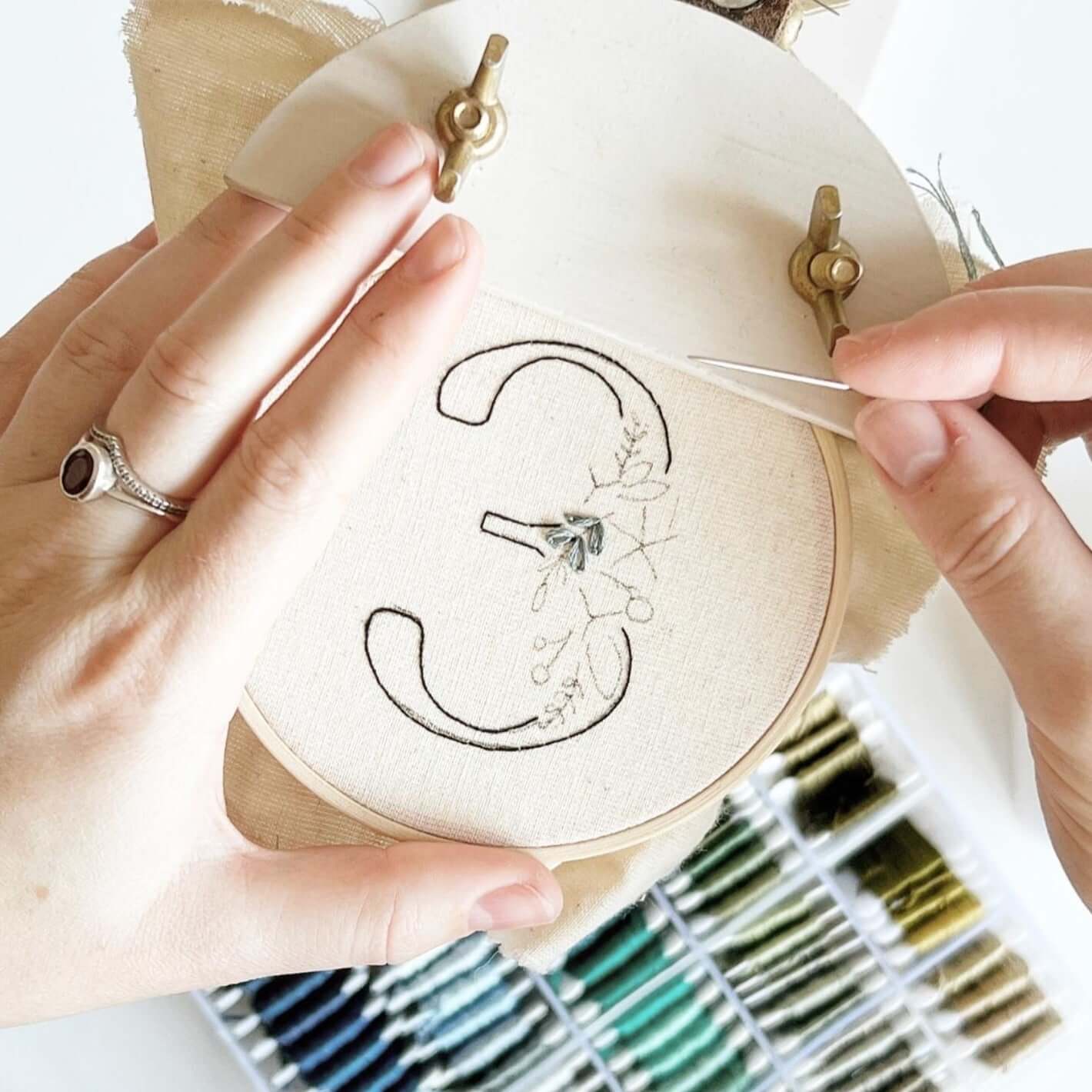 Floral Numbers Embroidery Patterns and Phrase Pack