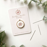 Magnetic Needle Minder - Floral Embroidery Hoop