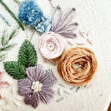 Rainbow Meadow Stitch Sampler Embroidery Pattern with Instructions || Digital Download