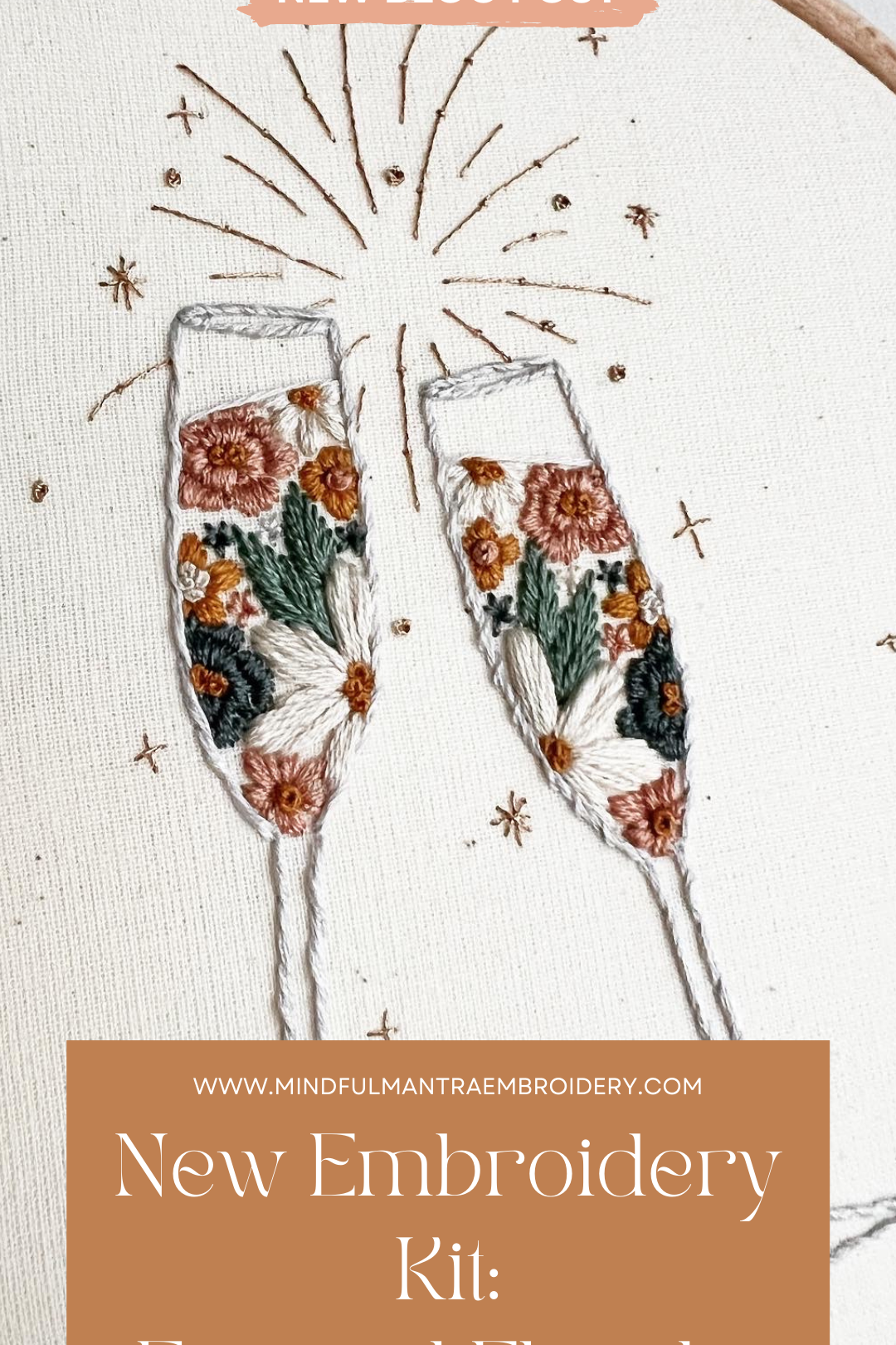 New Embroidery Kit: Fizz and Florals