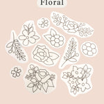 A collection of floral stick and stitch embroidery patterns