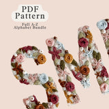 Beaded Alphabet Embroidery Pattern (A-Z)