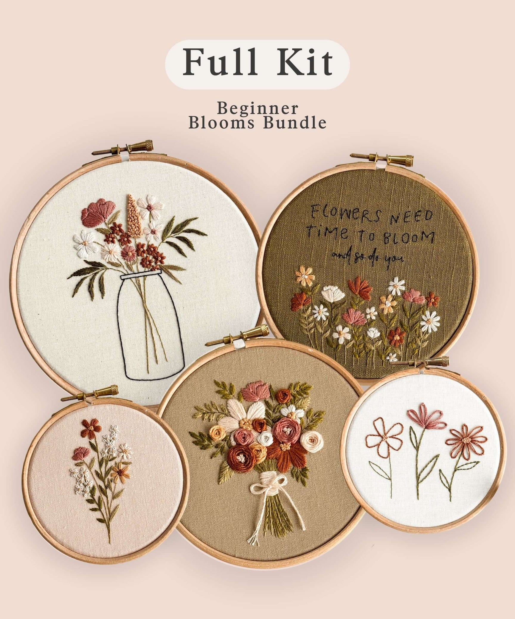 Beginner Blooms Embroidery Kit - Beginner Embroidery Kit