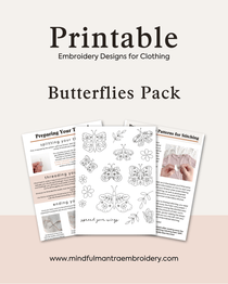 Butterflies embroidery design pack featuring butterfly, botanical and floral patterns