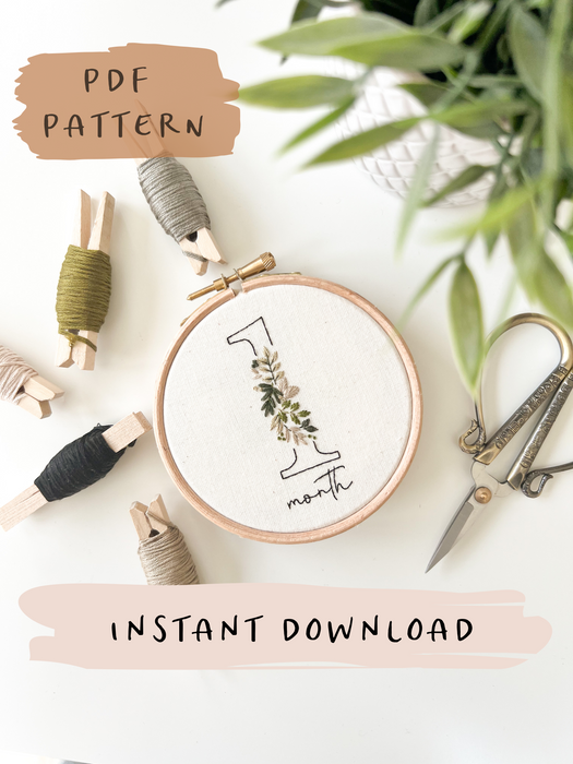Botanical Numbers Patterns and Phrase Pack with Instructions || Digital Download