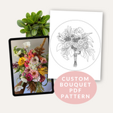 Custom Wedding Bouquet | PDF Embroidery Pattern