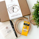 A box of high quality embroidery supplies to get started with embroidery