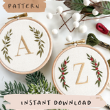 Festive Alphabet - 26 Letters Patterns with Instructions || Digital Download