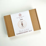 The boxed floral initial embroidery kit