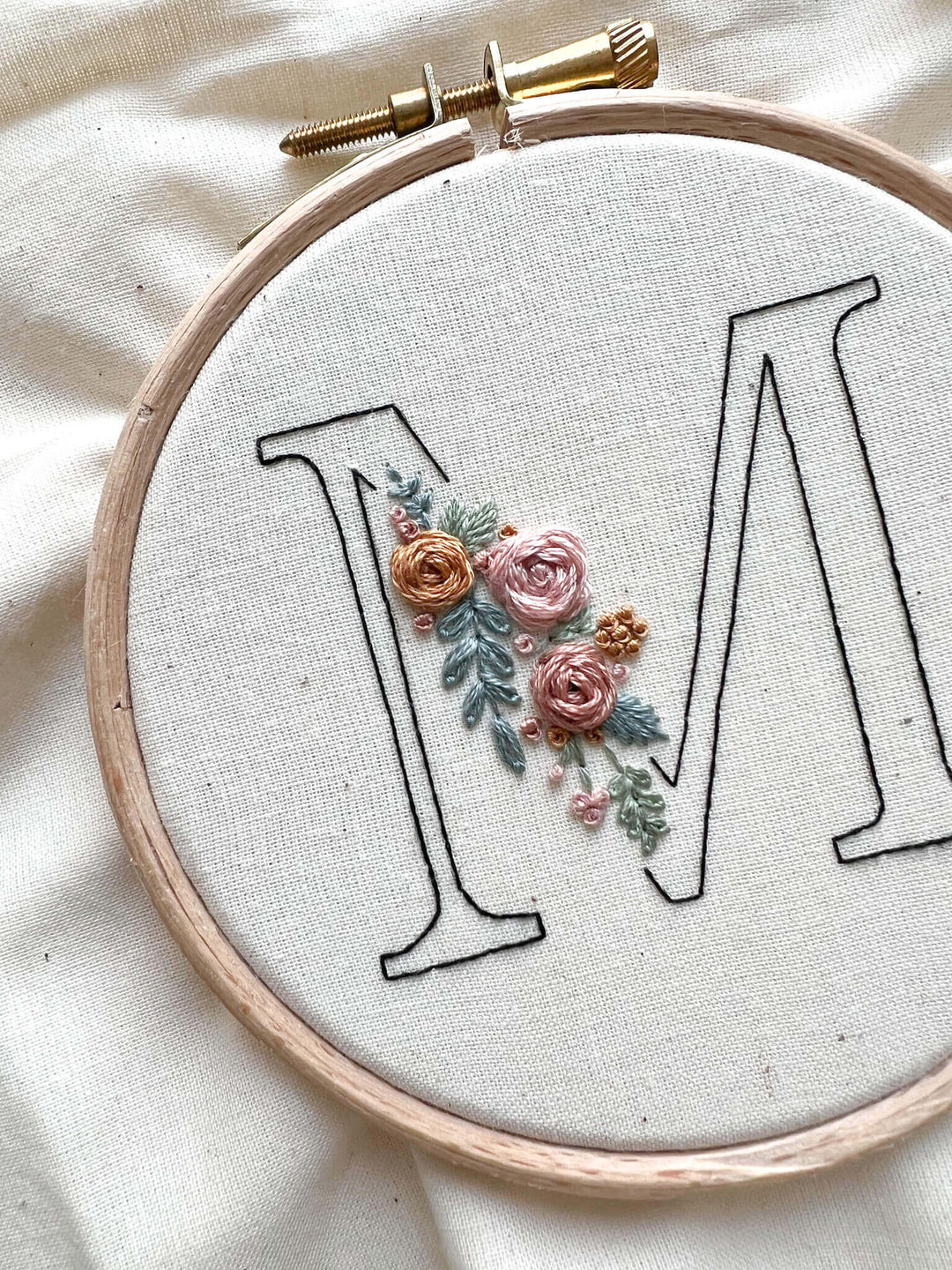 A-Z Embroidery Pattern | Floral Initials