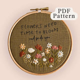 Flowers That Bloom Embroidery Pattern