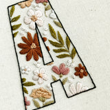 Floral-Filled Letters Embroidery Pattern Bundle