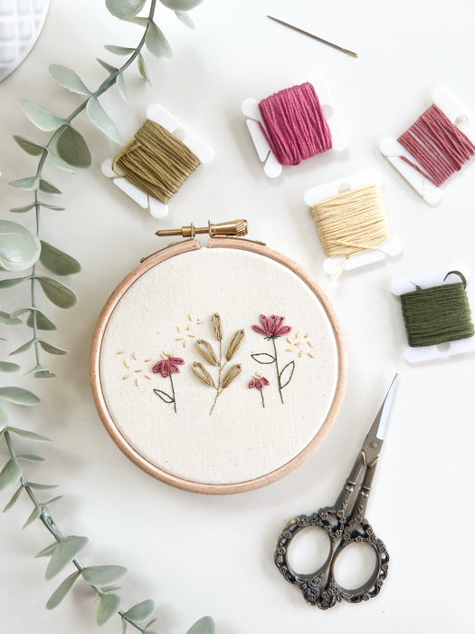 Floral Sprinkles Embroidery Kit with Instructions
