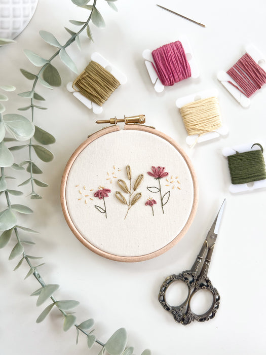 Floral Sprinkles Embroidery Kit with Instructions