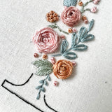 Floral Letters + Numbers Embroidery Pattern Bundle