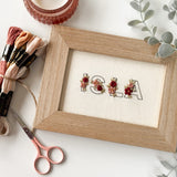 Mini Floral Alphabet Embroidery Pattern (A-Z)