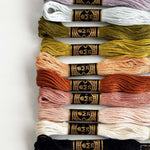 Clothes Embroidery Kit with various colorful embroidery threads for upcycling and personalizing clothing.
