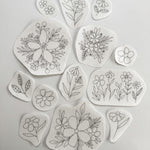 A collection of floral stick and stitch embroidery patterns