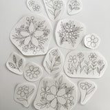 A collection of floral stick and stitch embroidery patterns