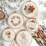 Pastel Petals Embroidery Pattern Bundle