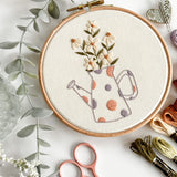 Watering Wildflowers Embroidery Pattern