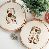 Floral-Filled Letters Embroidery Pattern Bundle
