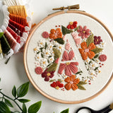 Alphabet Bloom Embroidery Pattern - Single Letters