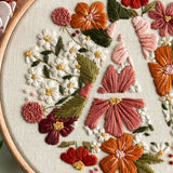 Alphabet Bloom Embroidery Pattern - Single Letters