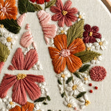 Alphabet Bloom Embroidery Pattern - Single Letters