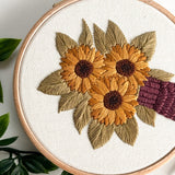 Sunflower Bouquet Embroidery Pattern