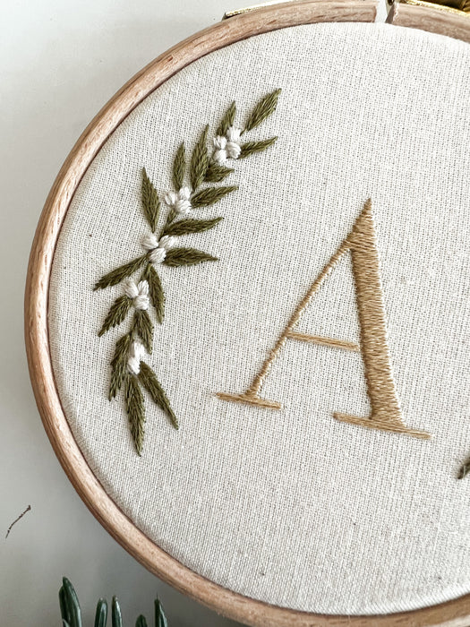 PRE-ORDER Festive Alphabet Embroidery Kit with Instructions