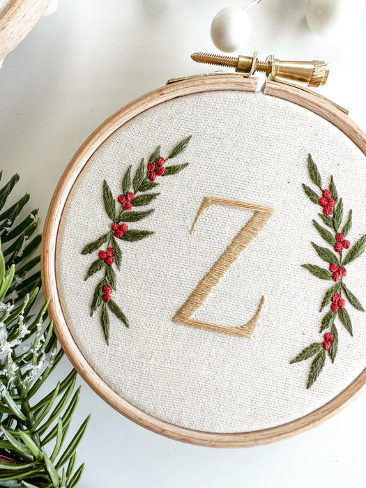 PRE-ORDER Festive Alphabet Embroidery Kit with Instructions