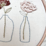 Trio of Flowers Embroidery Kit