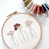 Trio of Flowers Embroidery Kit