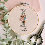 Floral Letters + Numbers Embroidery Pattern Bundle