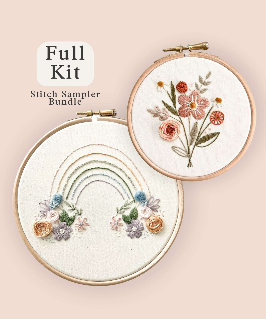 Stitch Samplers Shell Stitch Sampler Deluxe Bundle Embroidery Kit