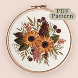 Sunflower Bloom Embroidery Pattern