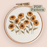 Sunflower Field Embroidery Pattern