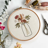 Vibrant Vase Embroidery Pattern