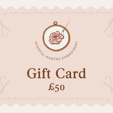 Mindful Mantra Embroidery Gift Card