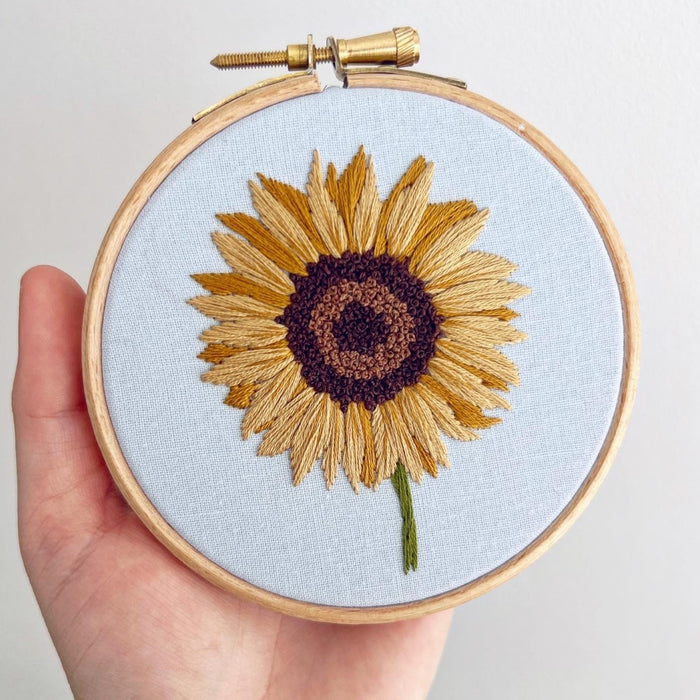 Sunflower Embroidery Pattern with Instructions || Digital Download ...