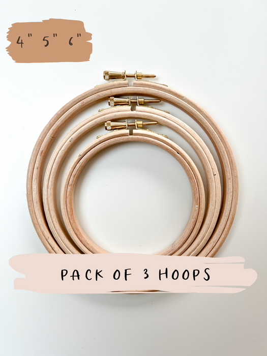 6 Embroidery Hoops