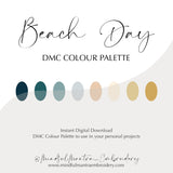 Beach Day DMC Colour Palette || Digital Download