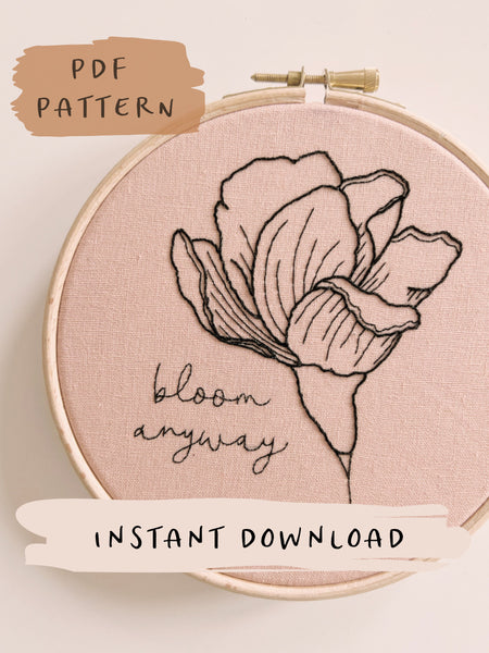 Flower Girl Hand Embroidery Pattern Pdf Download -  Finland