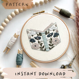 Book of Florals Embroidery Pattern with Instructions || Digital Download