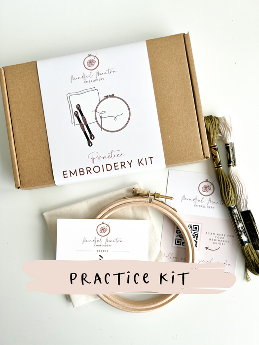 Beginner Embroidery Kit - Practice Kit– Mindful Mantra Embroidery