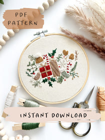 The Christmas Falls, Christmas Embroidery pattern