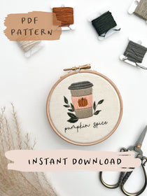 Instant download Pumpkin embroidery pattern