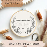 Personalised First Christmas PDF Pattern || Digital Download